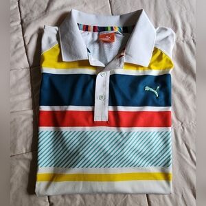 Puma Multicolor Striped Polo Shirt